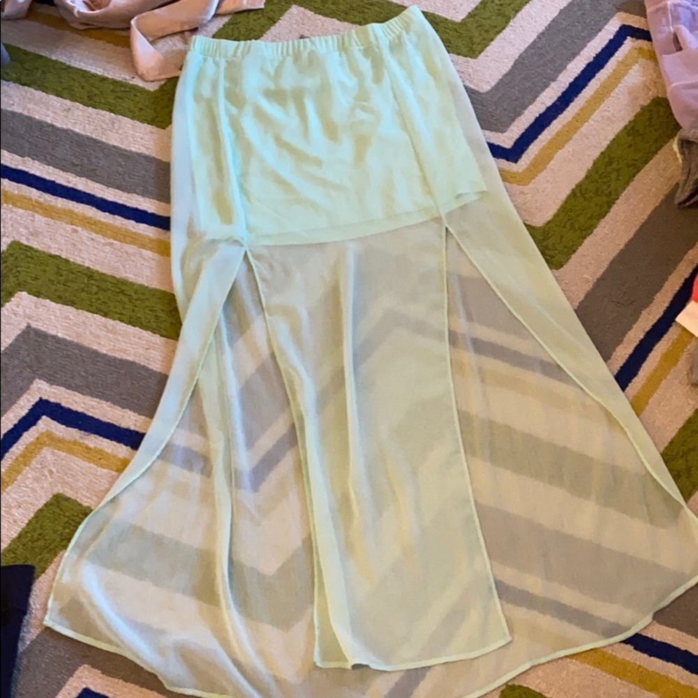 Express green skirt